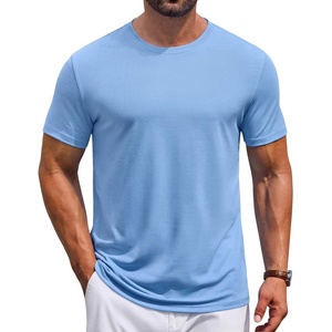 COOFANDY Men’s T Shirt Short Sleeve Casual T-Shirts Crew Neck Basic Tee Shirts(Light Blue)