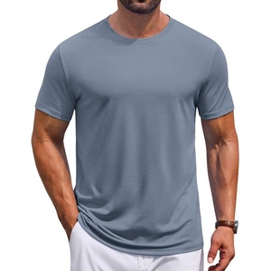 COOFANDY Men’s T Shirt Short Sleeve Casual T-Shirts Crew Neck Basic Tee Shirts(Misty Blue)