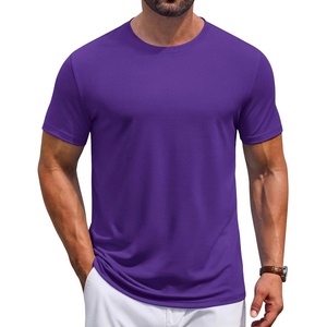 COOFANDY Men’s T Shirt Short Sleeve Casual T-Shirts Crew Neck Basic Tee Shirts(Purple)