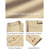 COOFANDY Men Western Cowboy Shirt Casual Button Down Work Shirt with Pocket(Light Khaki)