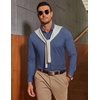 COOFANDY Mens Casual Button Down Shirts Long Sleeve Vintage Denim Shirt(Sky Blue)