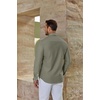 COOFANDY Men’s Oxford Shirt Long Sleeve Casual Button Down Dress Shirt(Army Green)