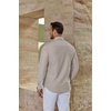 COOFANDY Men’s Oxford Shirt Long Sleeve Casual Button Down Dress Shirt(Khaki)