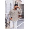 COOFANDY Men’s Oxford Shirt Long Sleeve Casual Button Down Dress Shirt(Khaki)