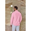 COOFANDY Men’s Oxford Shirt Long Sleeve Casual Button Down Dress Shirt(Pink)