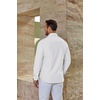 COOFANDY Men’s Oxford Shirt Long Sleeve Casual Button Down Dress Shirt(White)