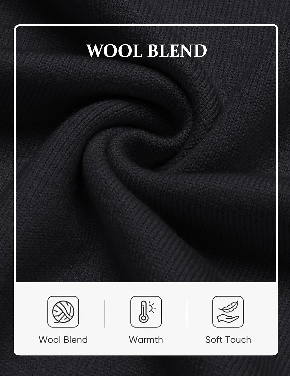 image:imageCOOFANDY Mens Sweater Vest Wool Blended Casual Sleeveless Knit PulloverAblack