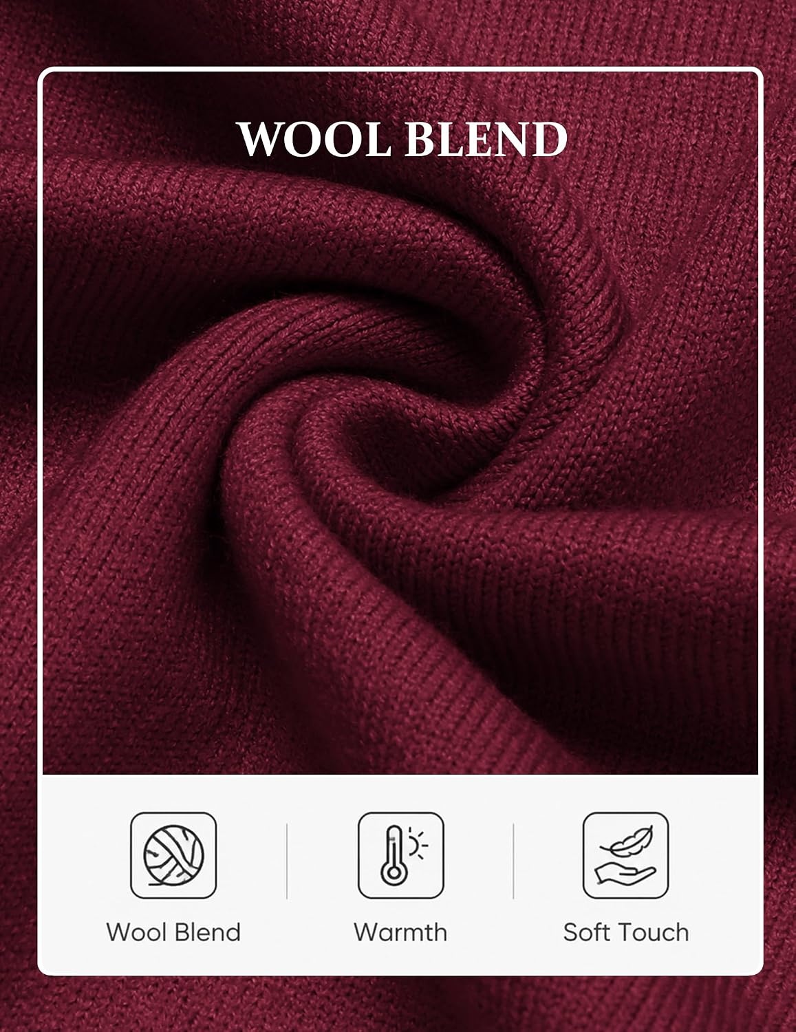 image:imageCOOFANDY Mens Sweater Vest Wool Blended Casual Sleeveless Knit PulloverBurgundy