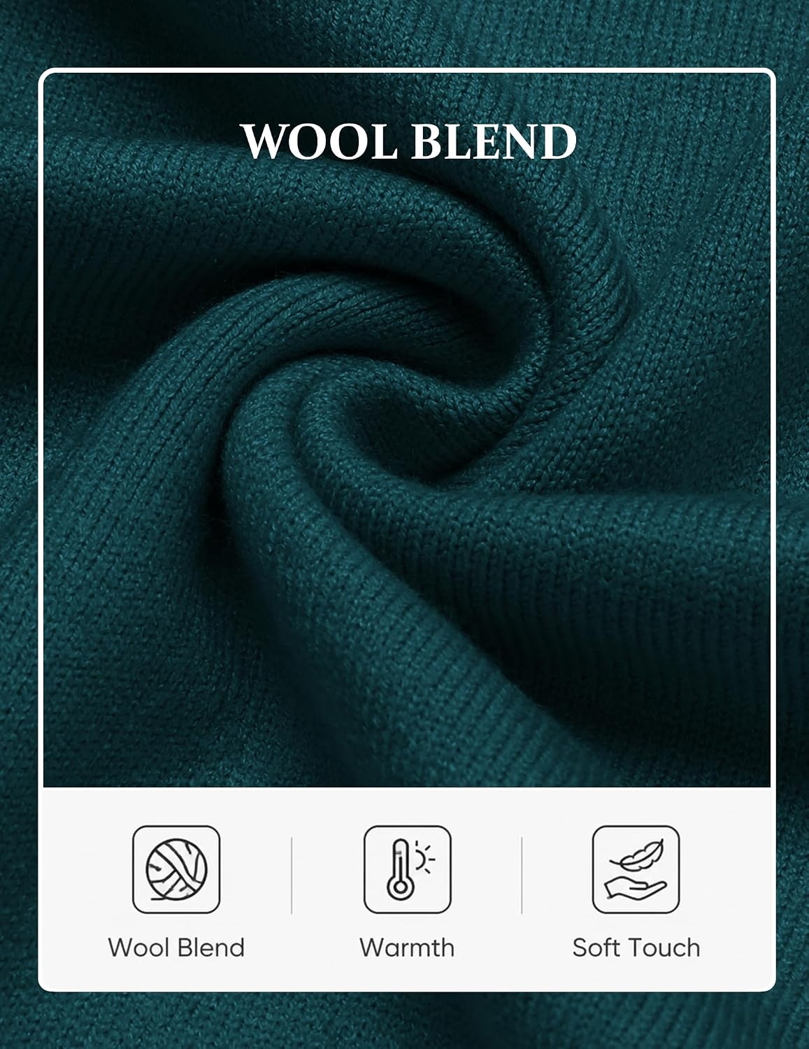 image:imageCOOFANDY Mens Sweater Vest Wool Blended Casual Sleeveless Knit PulloverDark Green