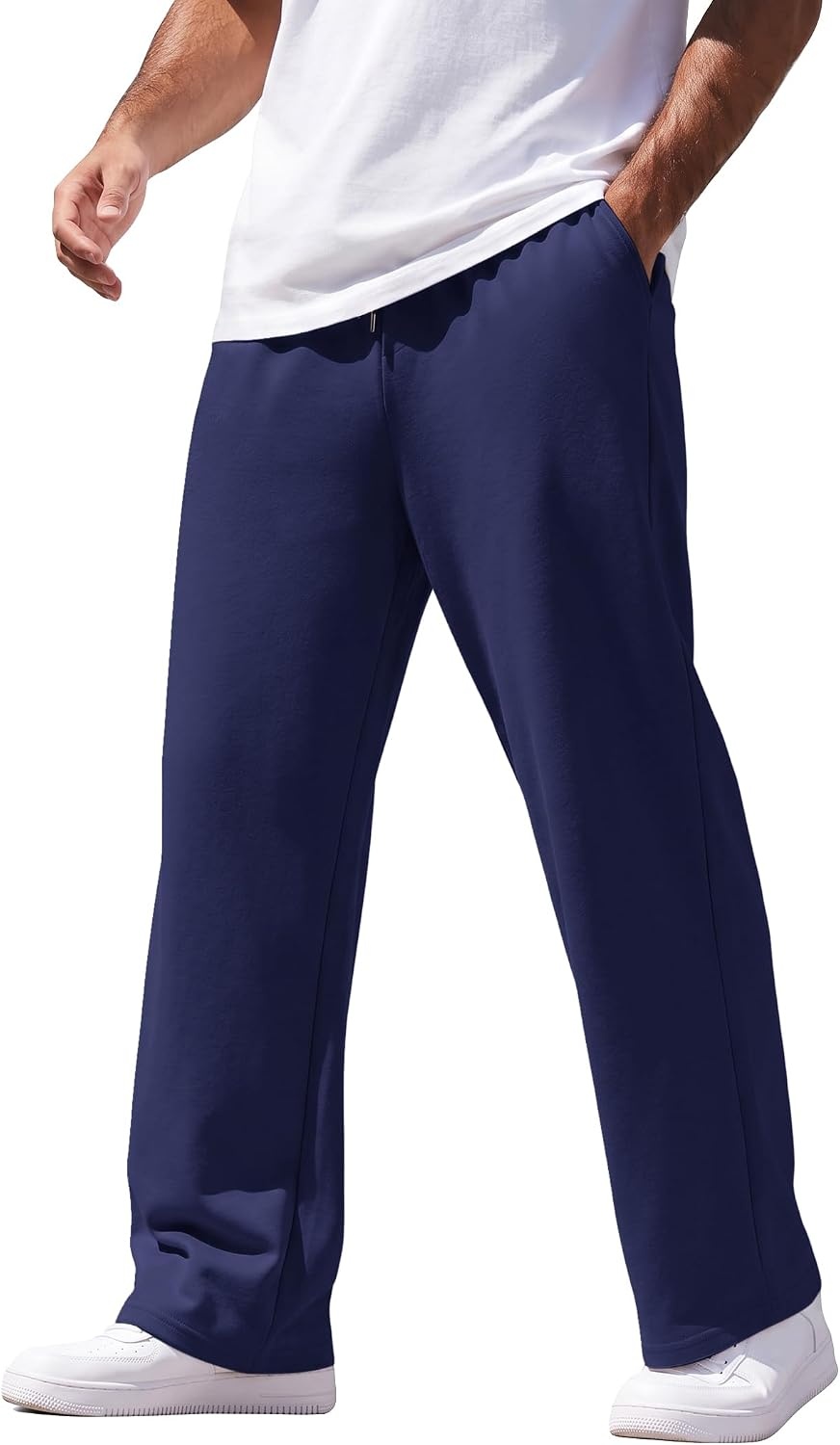 image:imageCOOFANDY Mens Sweatpants Casual Baggy Pants Lightweight Cotton SweatpantsNavy Blue