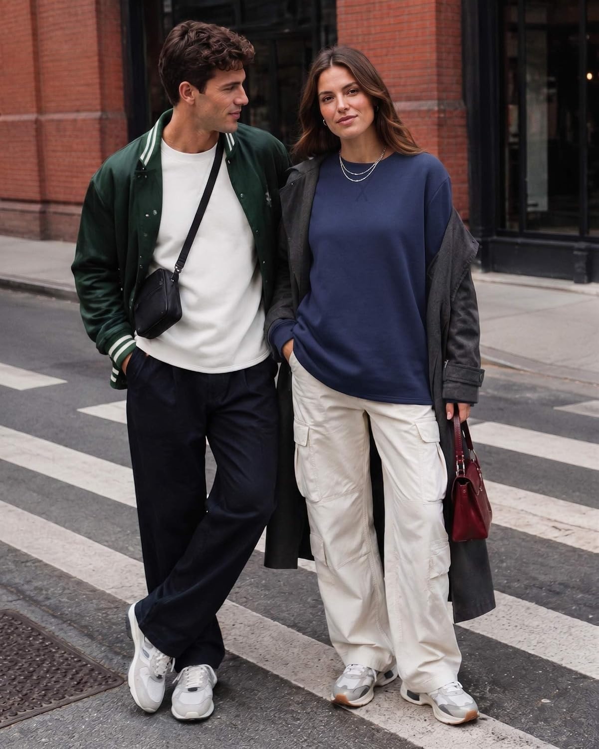 image:imageCOOFANDY Mens Sweatshirt Crew Neck Lightweight Fleece Pullover TShirtNavy Blue