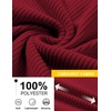 COOFANDY Men Corduroy Sweatshirt Quarter Zip Pullover Mock Neck Long Sleeve(Wine Red)