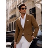 COOFANDY Mens Blazer Casual Sport Coats Lightweight Sports Jacket(Camel)