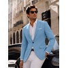 COOFANDY Mens Blazer Casual Sport Coats Lightweight Sports Jacket(Light Blue)