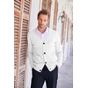 COOFANDY Men’s Cardigan Sweater Cable Knit V Neck Button up Sweaters Ribbed Cardigan Sweater with Pockets(White)