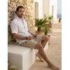 COOFANDY Mens Casual Cotton 9” Shorts Drawstring Summer Beach Chino Shorts(Beige)