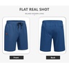 COOFANDY Mens Casual Cotton 9” Shorts Drawstring Summer Beach Chino Shorts(Denim Blue)