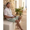 COOFANDY Mens Casual Cotton 9” Shorts Drawstring Summer Beach Chino Shorts(Light Green)