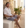 COOFANDY Mens Casual Cotton 9” Shorts Drawstring Summer Beach Chino Shorts(Light Grey)