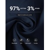 COOFANDY Mens Casual Cotton 9” Shorts Drawstring Summer Beach Chino Shorts(Navy Blue)