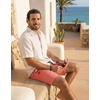 COOFANDY Mens Casual Cotton 9” Shorts Drawstring Summer Beach Chino Shorts(Pink)