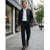 COOFANDY Men’s Corduroy Pant Straight Fit Flat Front Casual Dress Slacks(Black)