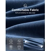 COOFANDY Men’s Corduroy Pant Straight Fit Flat Front Casual Dress Slacks(Blue)