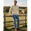 COOFANDY Men’s Corduroy Pant Straight Fit Flat Front Casual Dress Slacks(Blue)
