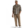 COOFANDY Men’s Corduroy Pant Straight Fit Flat Front Casual Dress Slacks(Brown)