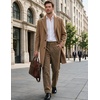 COOFANDY Men’s Corduroy Pant Straight Fit Flat Front Casual Dress Slacks(Brown)