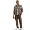 COOFANDY Men’s Corduroy Pant Straight Fit Flat Front Casual Dress Slacks(Dark Brown)