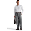COOFANDY Men’s Corduroy Pant Straight Fit Flat Front Casual Dress Slacks(Gray)