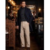 COOFANDY Men’s Corduroy Pant Straight Fit Flat Front Casual Dress Slacks(Khaki)