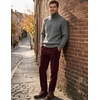 COOFANDY Men’s Corduroy Pant Straight Fit Flat Front Casual Dress Slacks(Maroon)