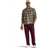 COOFANDY Men’s Corduroy Pant Straight Fit Flat Front Casual Dress Slacks(Maroon)