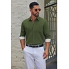 COOFANDY Men’s Dress Shirts Stretch Long Sleeve Casual Button Down Shirts(Army Green)