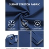 COOFANDY Men’s Dress Shirts Stretch Long Sleeve Casual Button Down Shirts(Blue)
