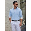 COOFANDY Men’s Dress Shirts Stretch Long Sleeve Casual Button Down Shirts(Light Blue)