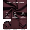 COOFANDY Men’s Dress Shirts Stretch Long Sleeve Casual Button Down Shirts(Wine Red)