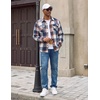 COOFANDY Men’s Flannel Shirt Jacket Long Sleeve Plaid Shacket with Pockets(Black&khaki)