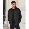 COOFANDY Mens Flannel Shirts Long Sleeve Lightweight Plaid Shirt Casual Button Down Shirts Jacket(Black Solid)