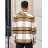 COOFANDY Mens Flannel Shirts Long Sleeve Lightweight Plaid Shirt Casual Button Down Shirts Jacket(Khaki Plaid)