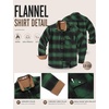 COOFANDY Mens Flannel Shirts Long Sleeve Plaid Button Down Shirt Jacket(Green)