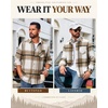 COOFANDY Mens Flannel Shirts Long Sleeve Plaid Button Down Shirt Jackets(01-light Khaki Plaid)