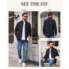 COOFANDY Mens Flannel Shirts Long Sleeve Plaid Button Down Shirt Jackets(Black)