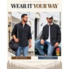 COOFANDY Mens Flannel Shirts Long Sleeve Plaid Button Down Shirt Jackets(Black)