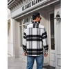 COOFANDY Mens Flannel Shirts Long Sleeve Plaid Button Down Shirt Jackets(Black Plaid)