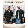 COOFANDY Mens Flannel Shirts Long Sleeve Plaid Button Down Shirt Jackets(Green Black Plaid)