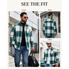 COOFANDY Mens Flannel Shirts Long Sleeve Plaid Button Down Shirt Jackets(Green Plaid)