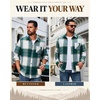 COOFANDY Mens Flannel Shirts Long Sleeve Plaid Button Down Shirt Jackets(Green Plaid)